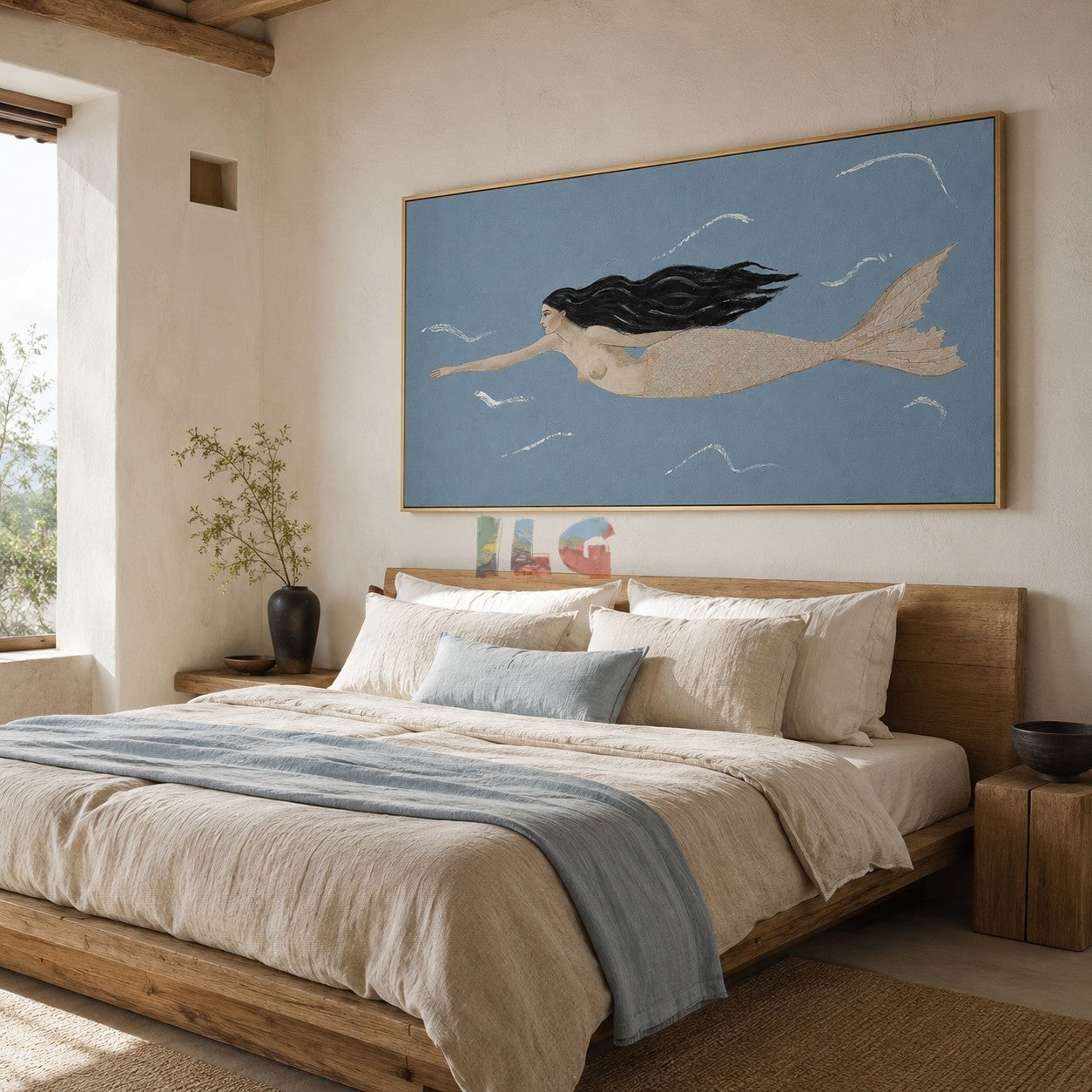 Ocean Myth Mermaid – Contemporary Figurative Coastal Wall Art
