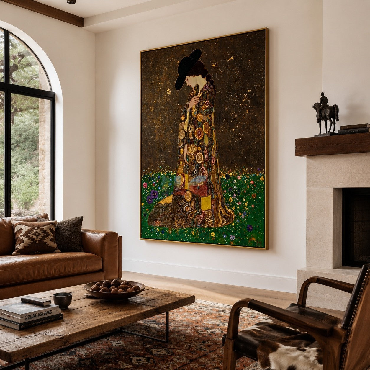 Velvet Bloom Heiress – Ornate Figurative Floral Wall Art