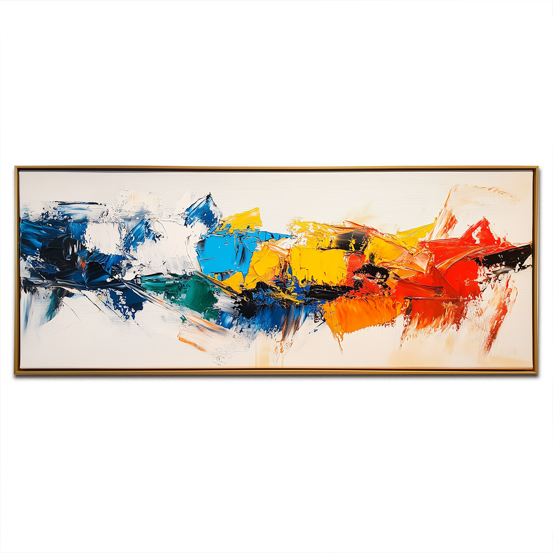 Colorful Abstract Oil Painting - Modern Textured Wall Art for Home Decoration