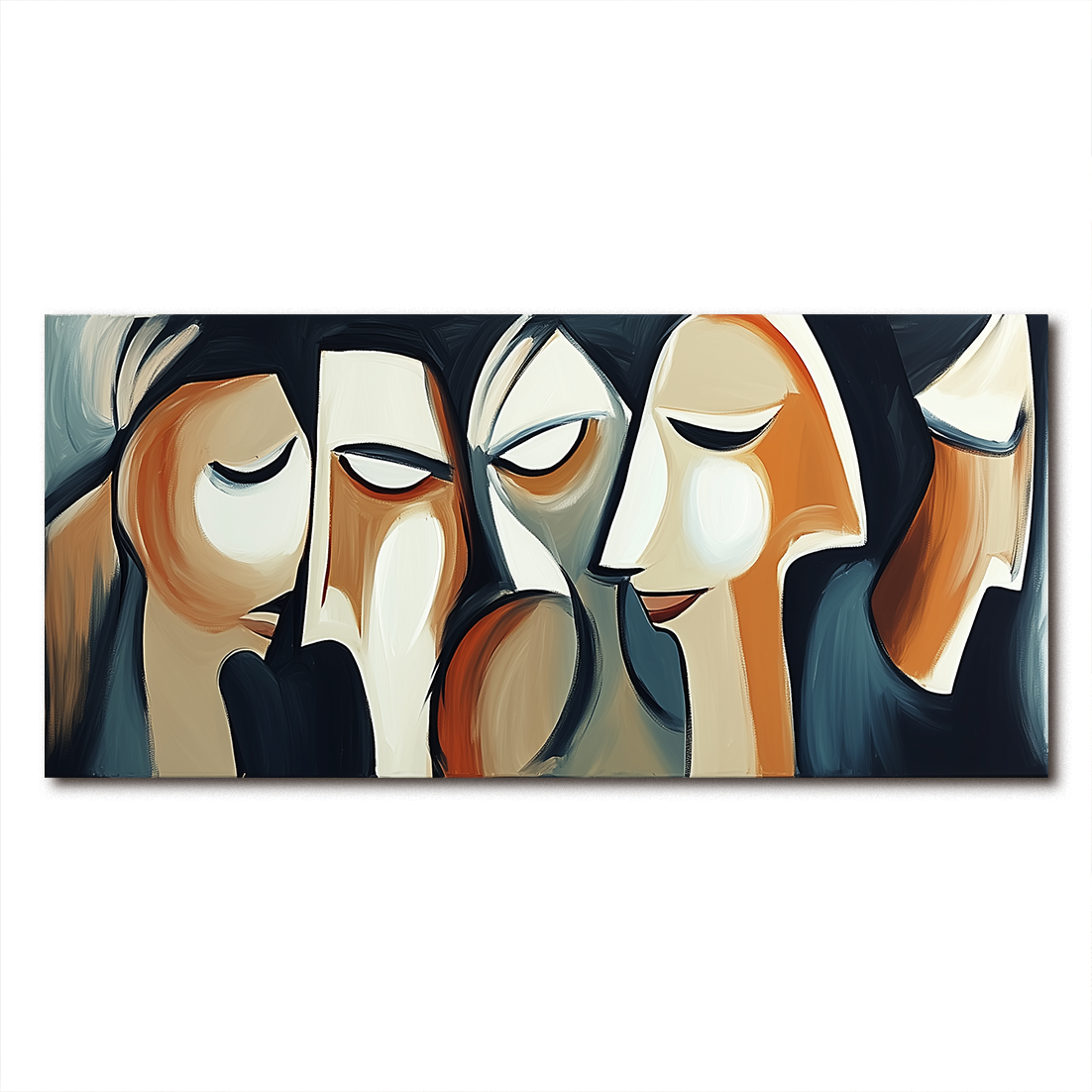 Contemporary Cubist Faces Canvas Wall Art for Modern Spaces | Abstract ...
