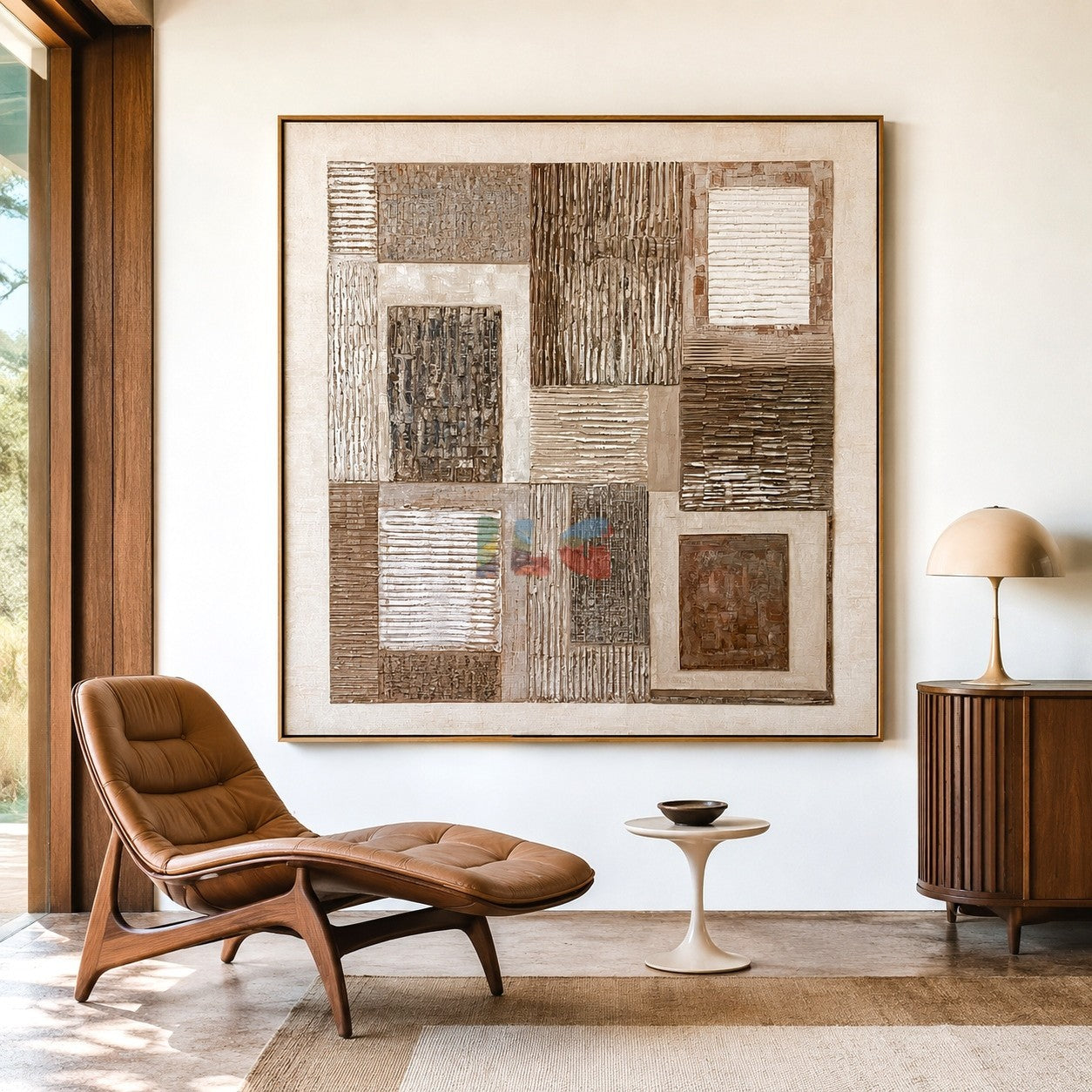 Neutral Atelier Blocks – Abstract Geometric Textured Wall Art