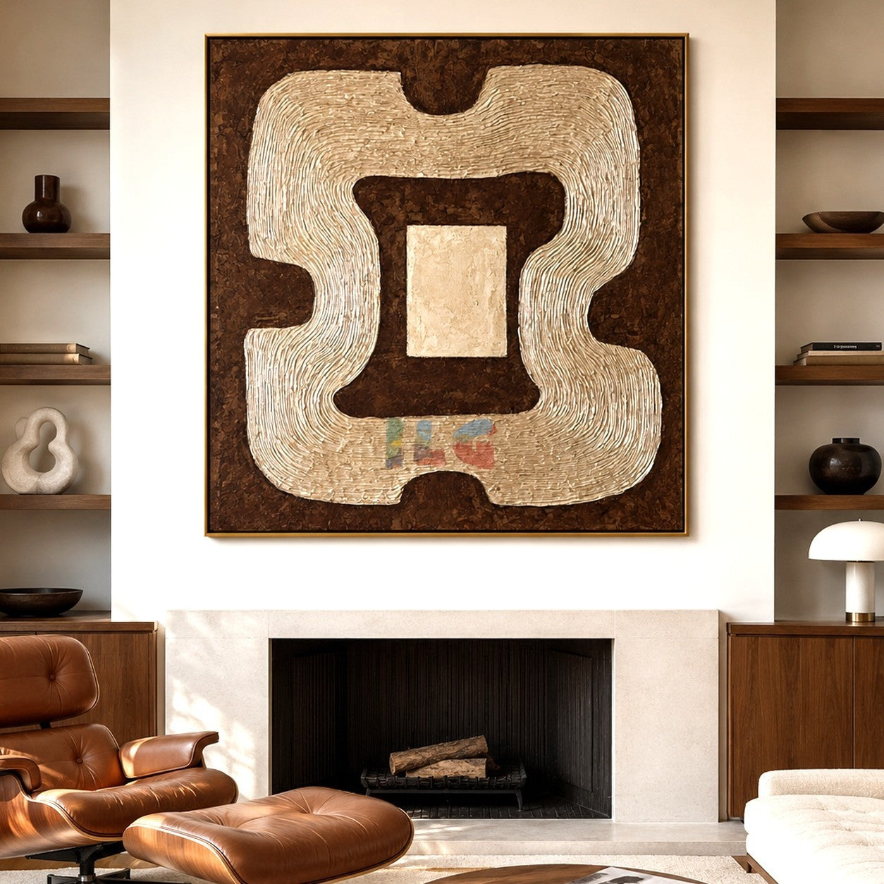 Organic Loop Harmony – Abstract Sculptural Textured Wall Art