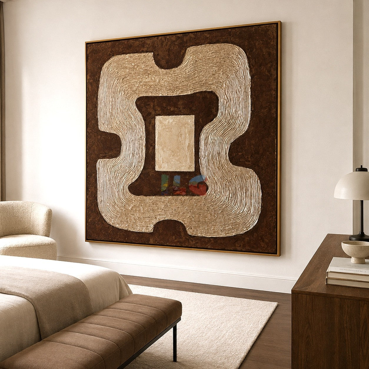 Organic Loop Harmony – Abstract Sculptural Textured Wall Art