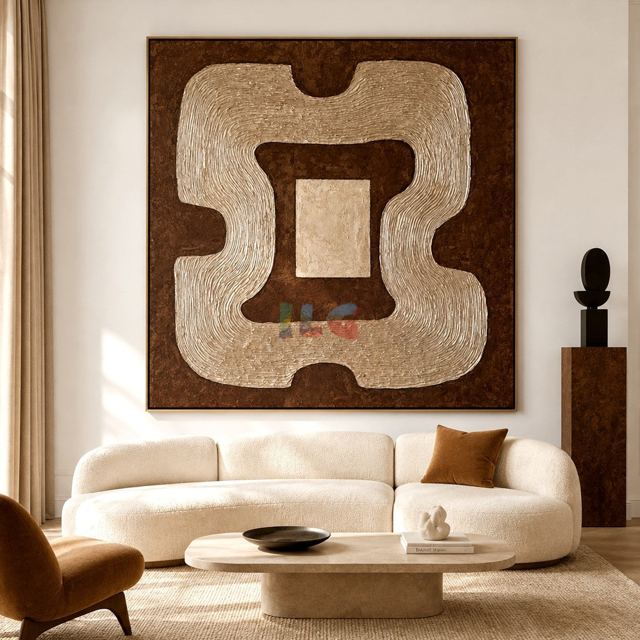 Organic Loop Harmony – Abstract Sculptural Textured Wall Art