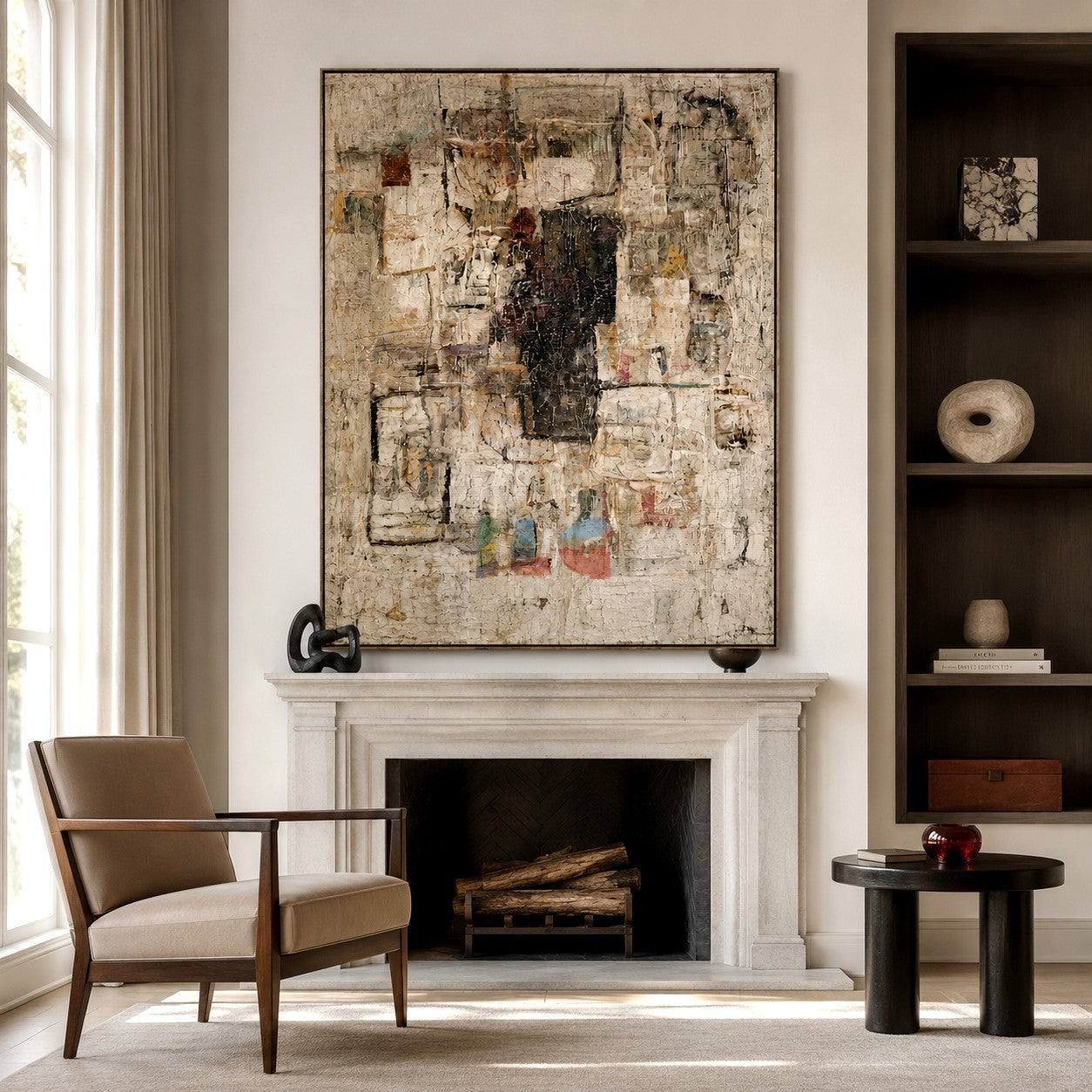 Urban Memory Layers – Abstract Textured Wall Art