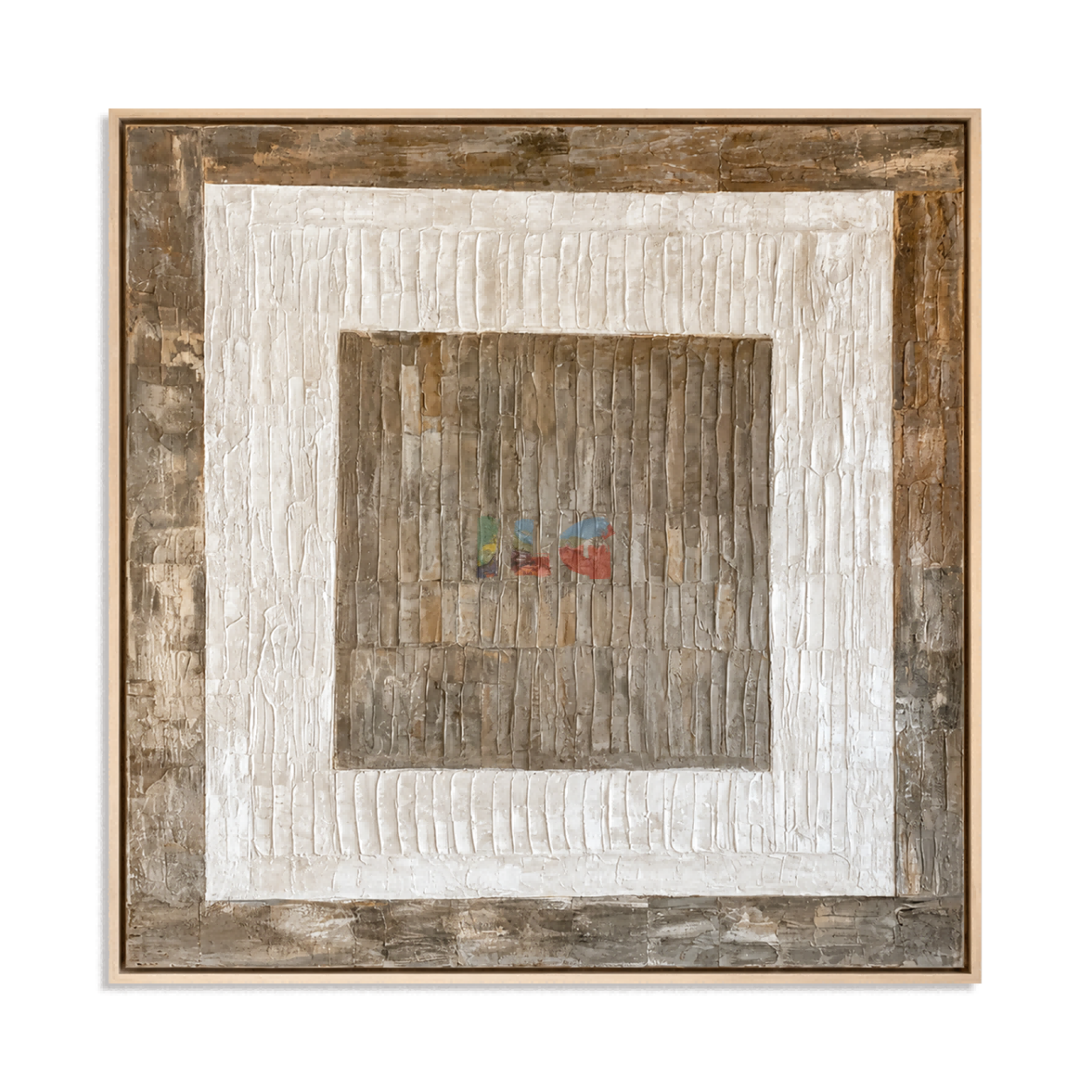 Architectural Balance Frame – Abstract Geometric Textured Wall Art