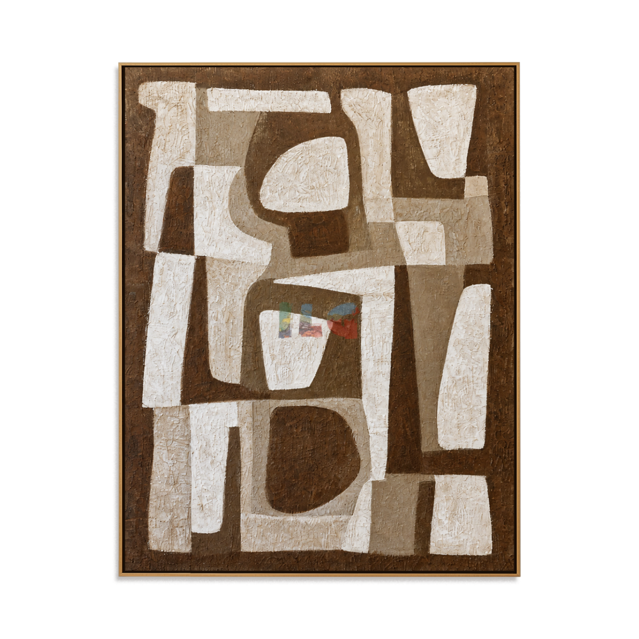 Earth Tone Geometry – Abstract Organic Textured Wall Art