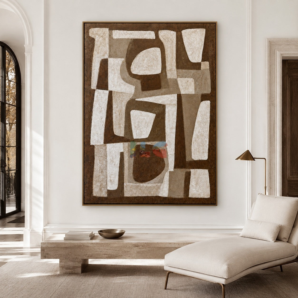 Earth Tone Geometry – Abstract Organic Textured Wall Art