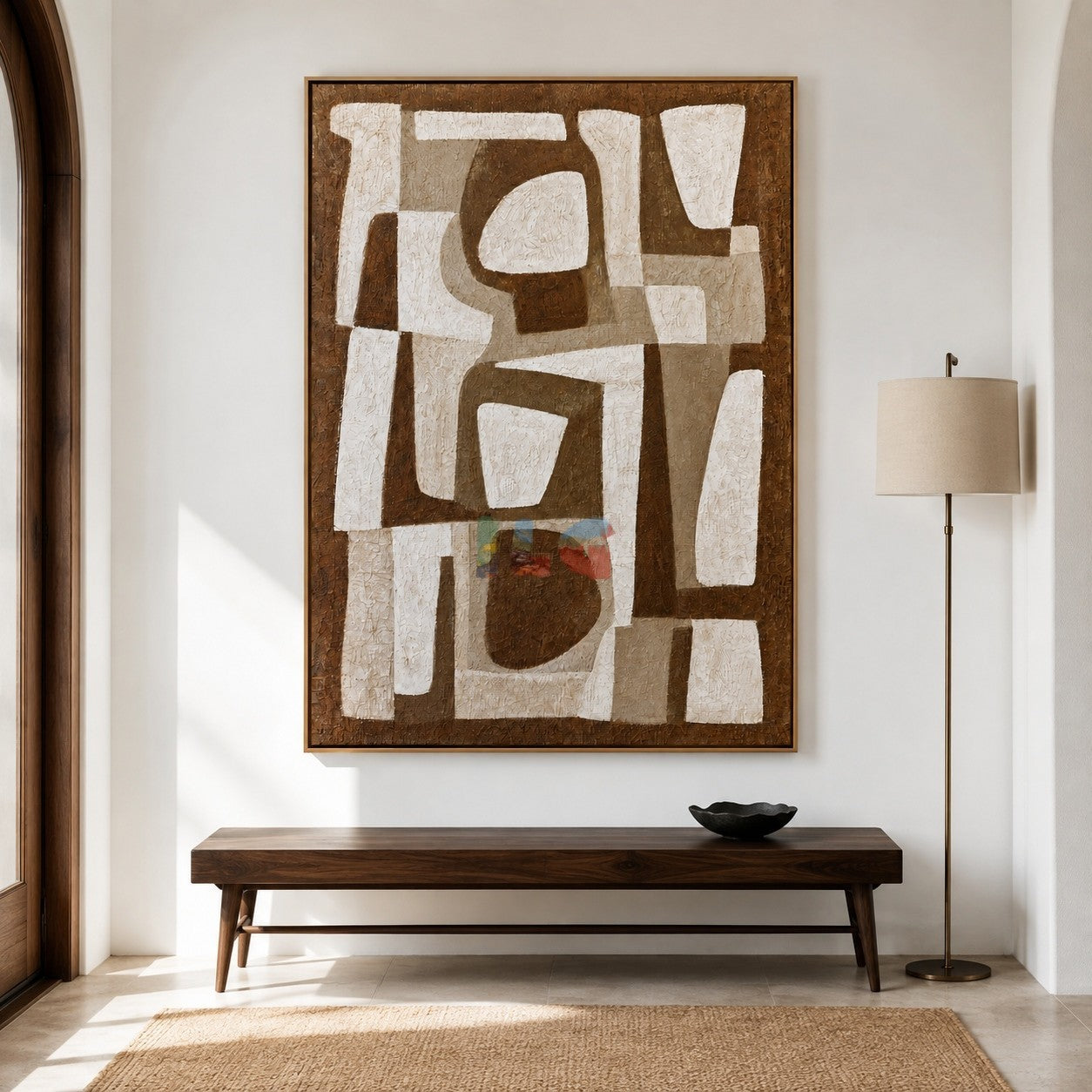 Earth Tone Geometry – Abstract Organic Textured Wall Art