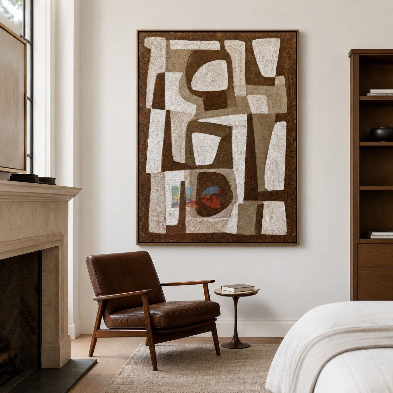 Earth Tone Geometry – Abstract Organic Textured Wall Art