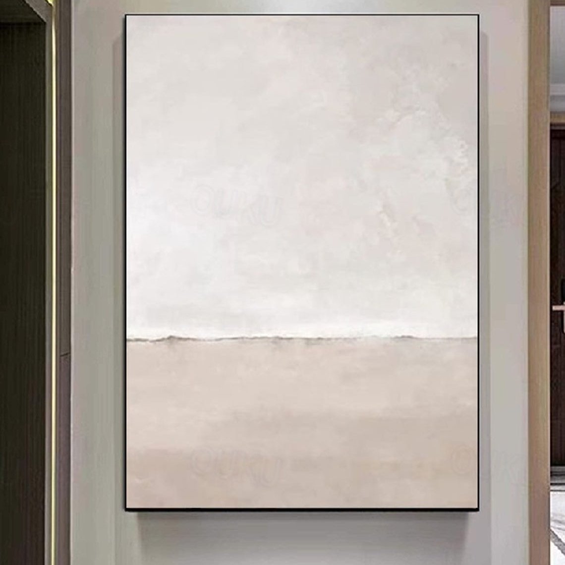 Minimalist Vertical Textured Oil Painting