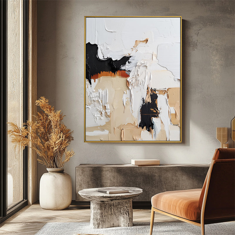Vertical Abstract Textured Painting