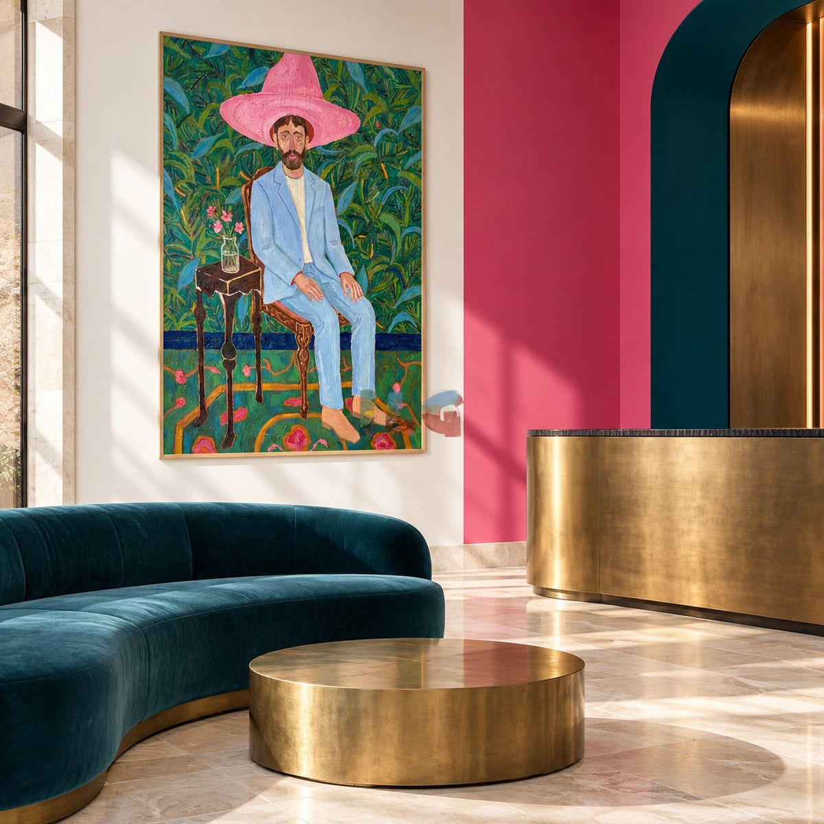The Garden Daydreamer – Colorful Figurative Portrait Wall Art