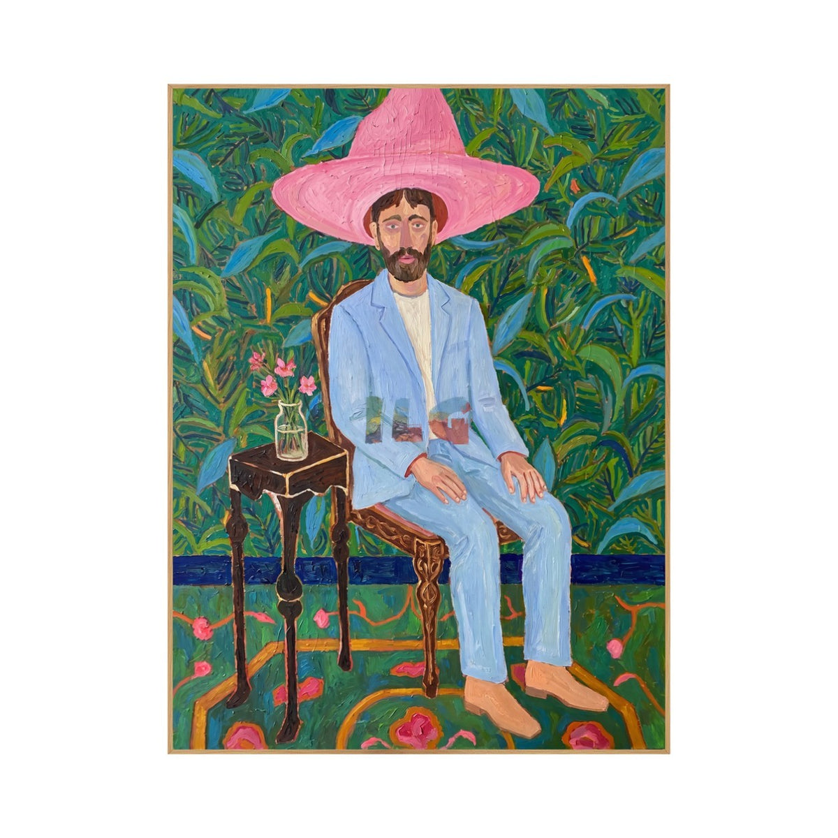 The Garden Daydreamer – Colorful Figurative Portrait Wall Art