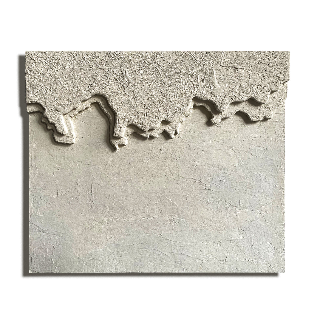 Wabi Sabi Beige Textured Oil Painting