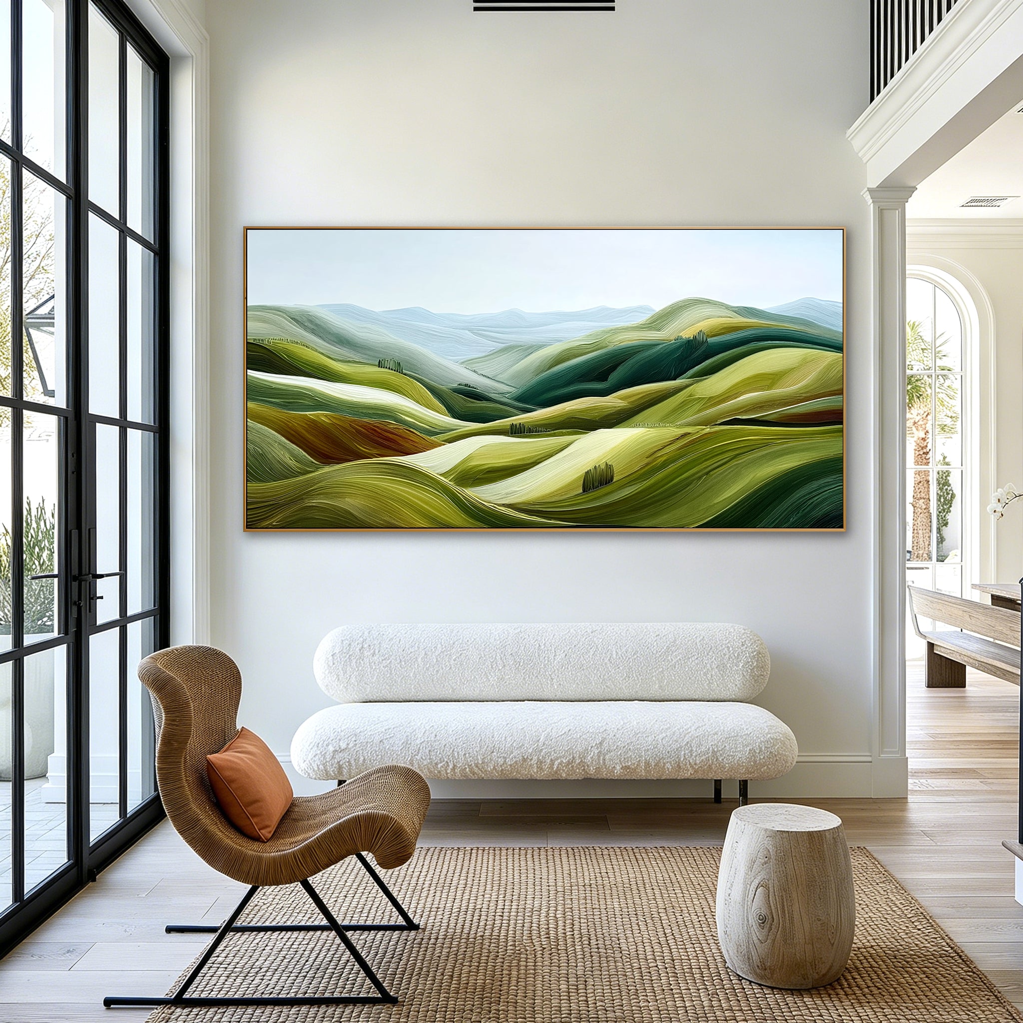 Rolling Hills Serenity – Modern Landscape Textured Wall Art