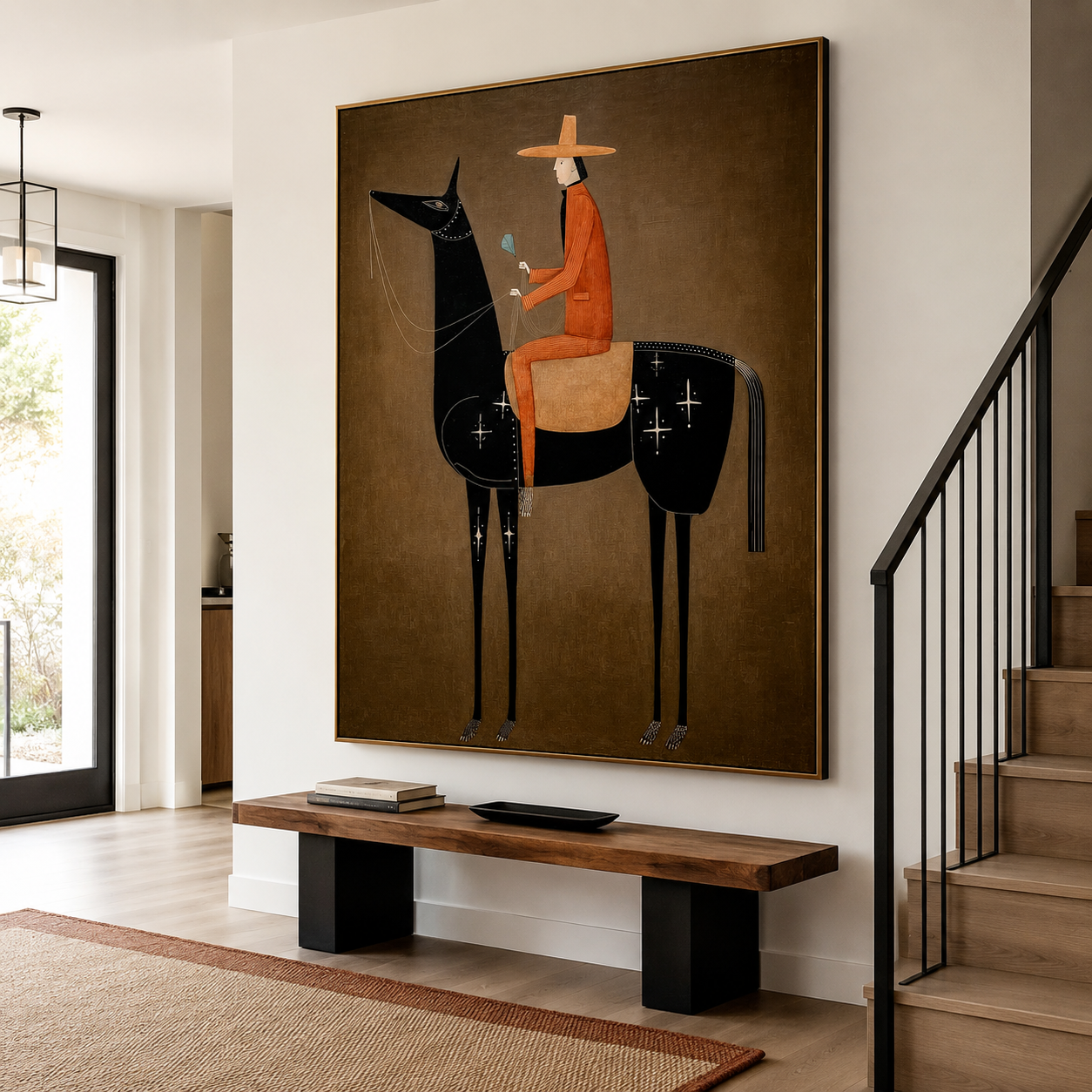 Starlit Voyage – Contemporary Equestrian Figurative Wall Art