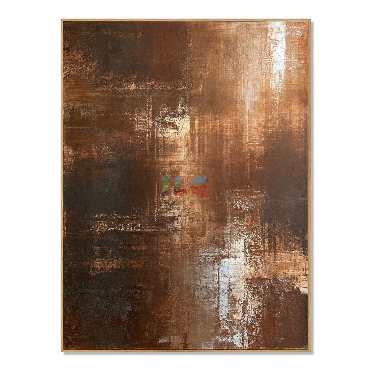 Bronze Nocturne – Metallic Copper Abstract Textured Wall Art