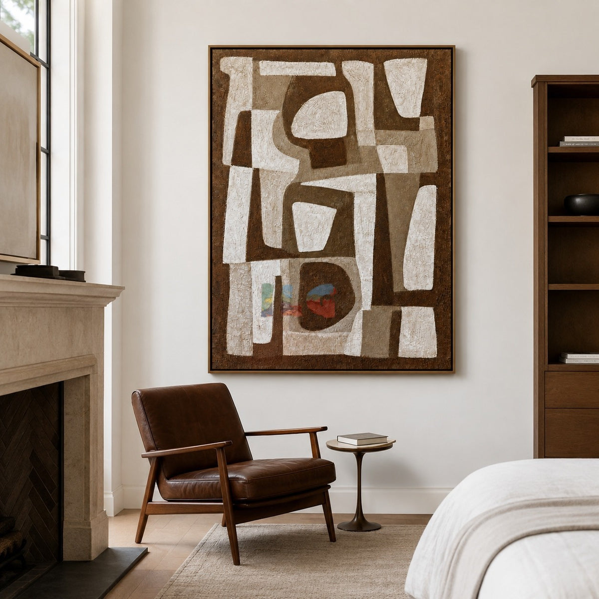 Earth Tone Geometry – Abstract Organic Textured Wall Art
