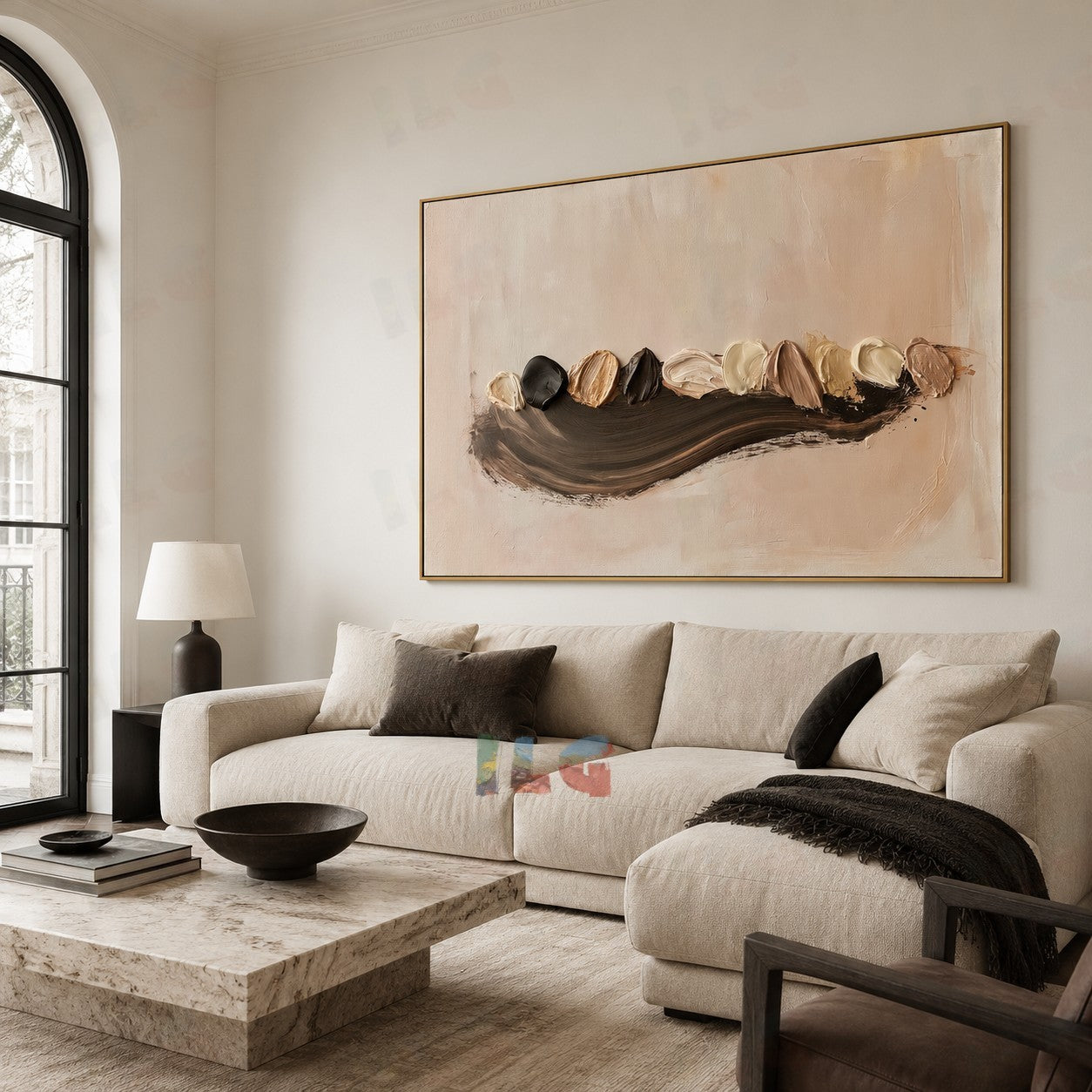 Fluid Horizon – Sculpted Drift Minimal Wall Art