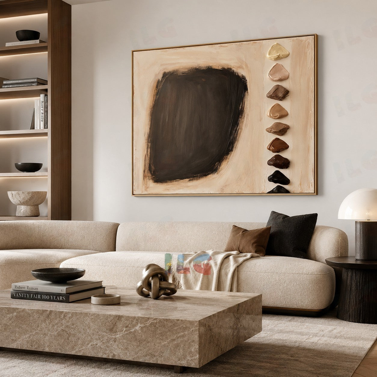 Monochrome Form – Sculpted Contrast Minimal Wall Art