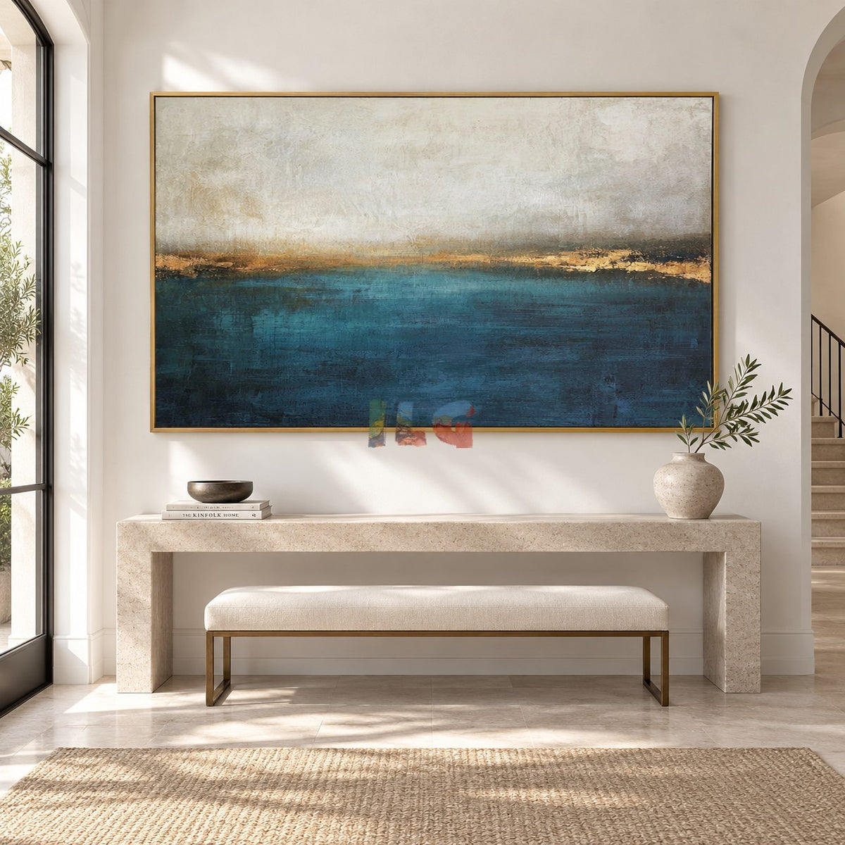Ocean Mist Horizon – Abstract Seascape Wall Art