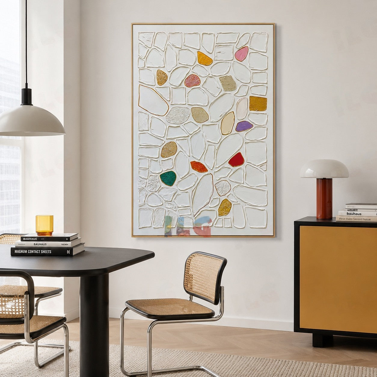 Opaline Stone Map – Abstract Textured Wall Art