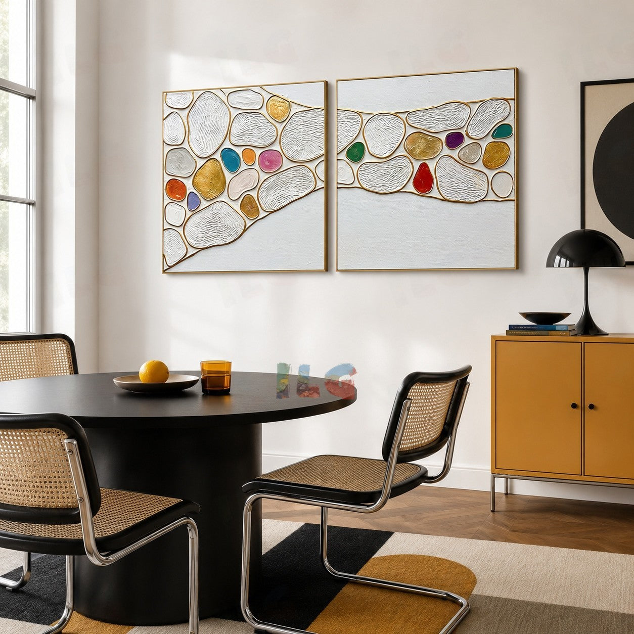 Pearlstone Passage – Abstract Textured Diptych Wall Art