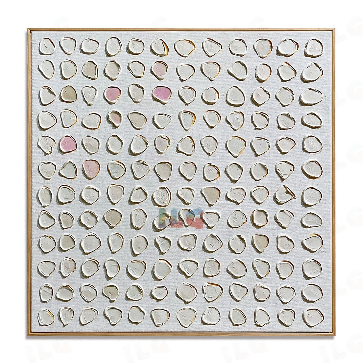 Porcelain Pebble Rhythm – Abstract Textured Wall Art