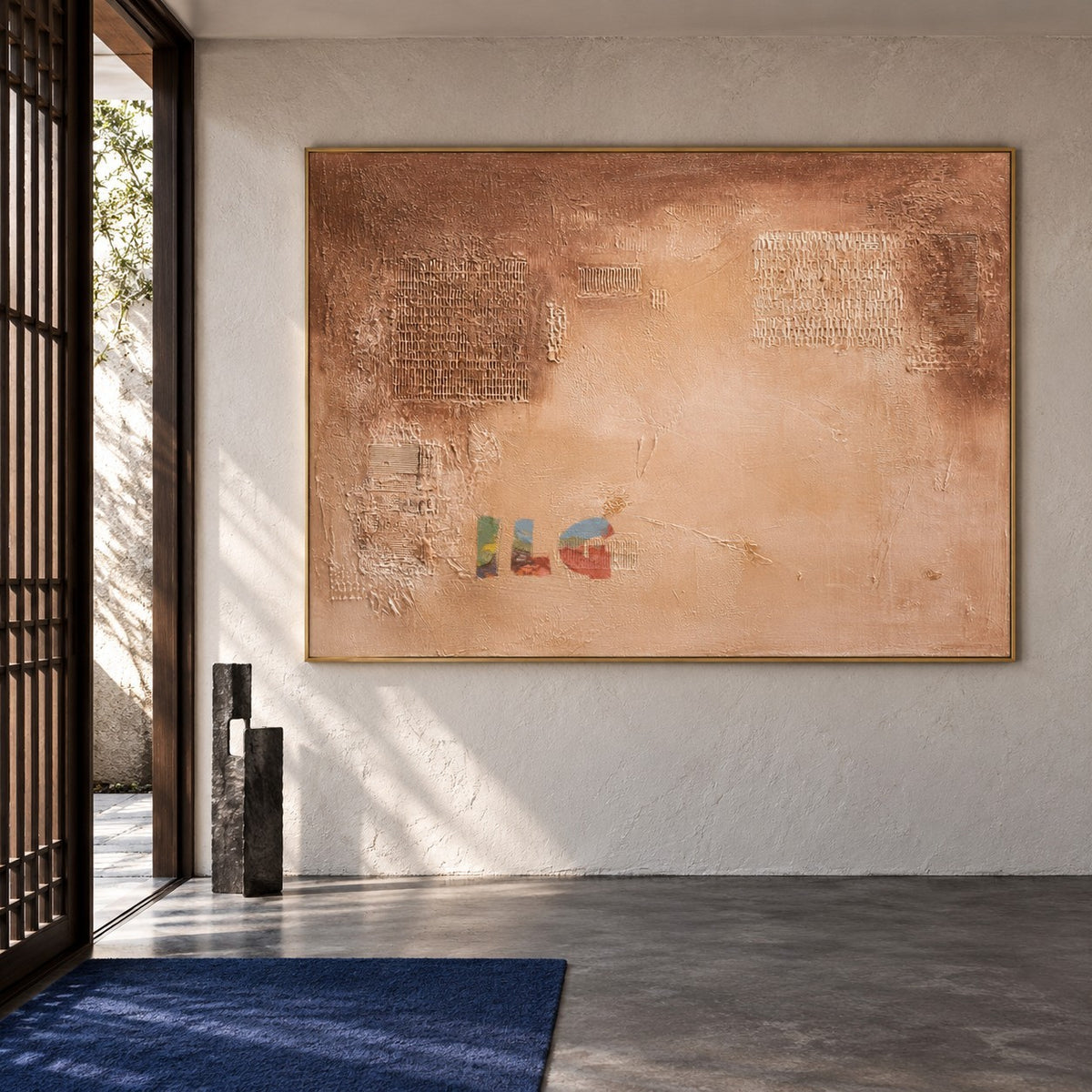Quiet Terracotta Texture – Abstract Wall Art