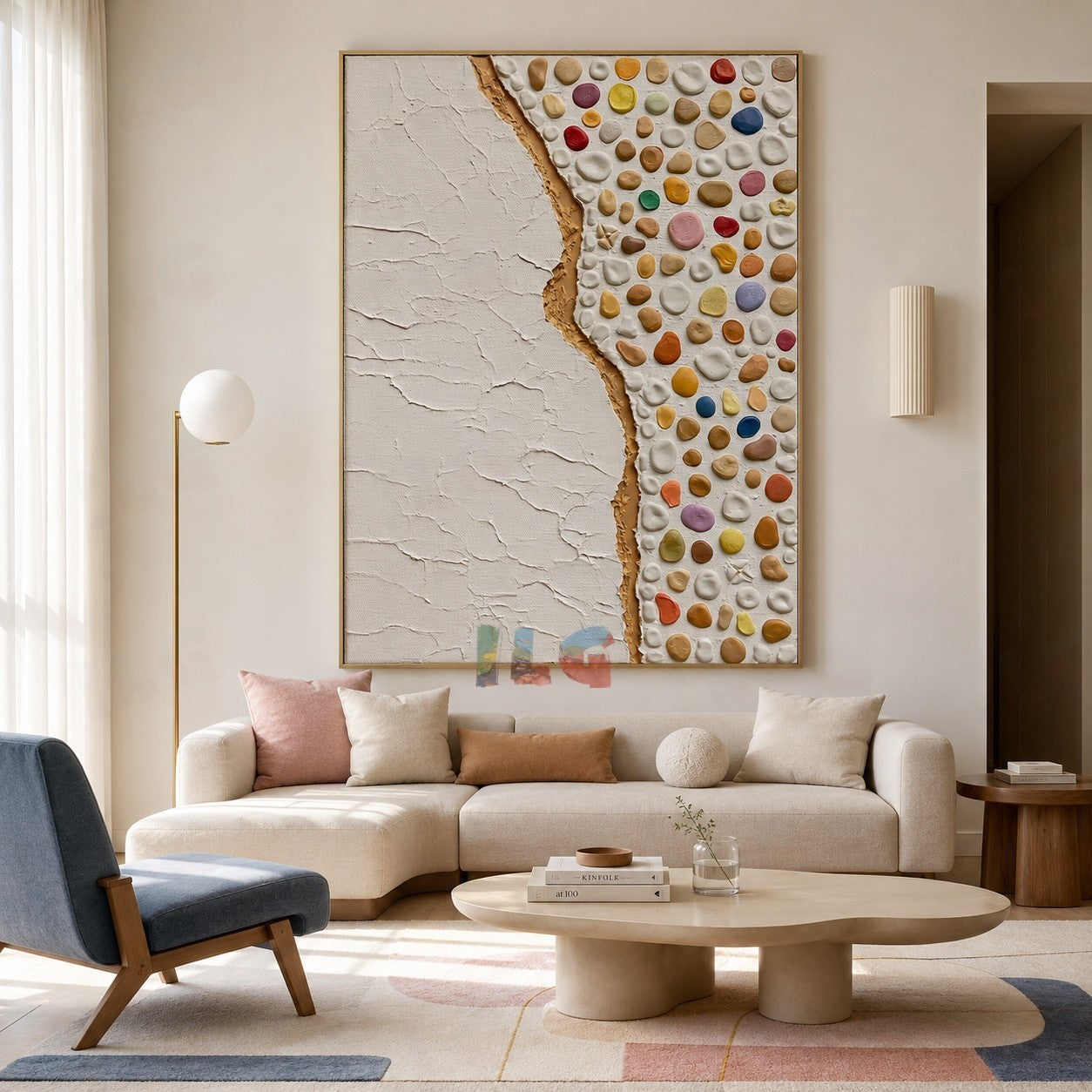 Sandsplit Pebble Coast – Abstract Textured Wall Art