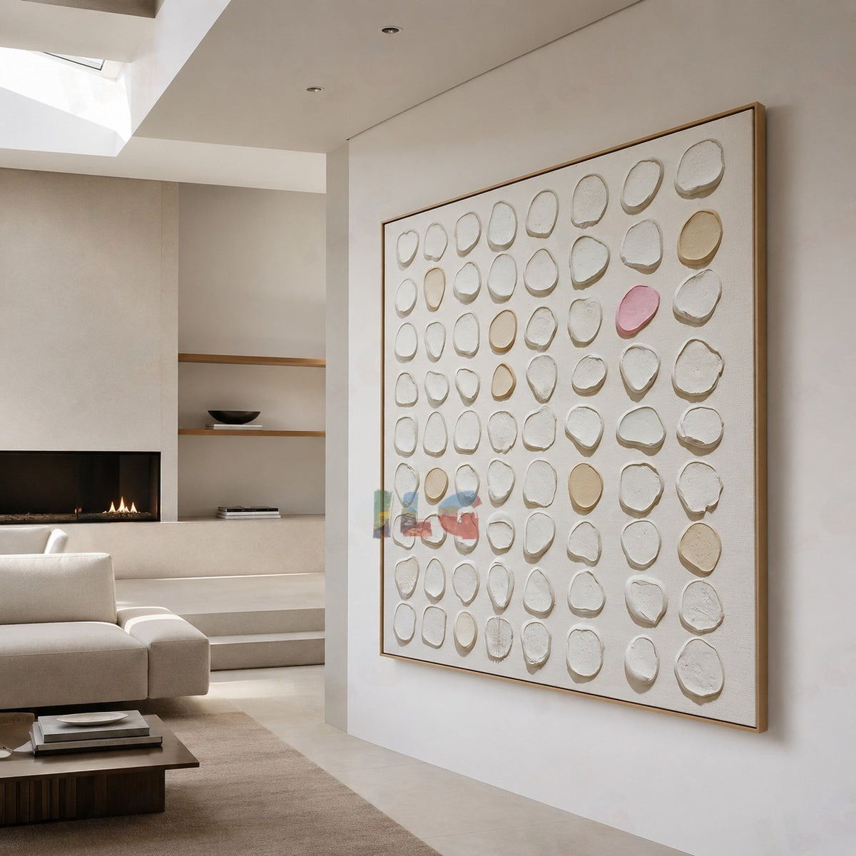 Soft Pebble Order – Abstract Textured Wall Art