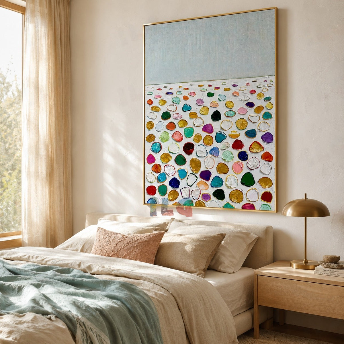 Tidal Gem Meadow – Textured Coastal Wall Art