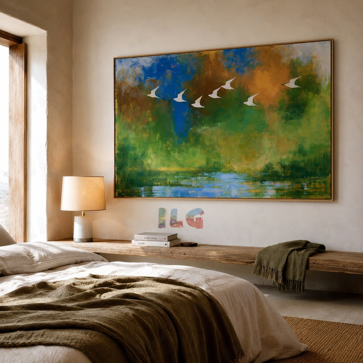 Verdant Flight – Abstract Nature Wall Art