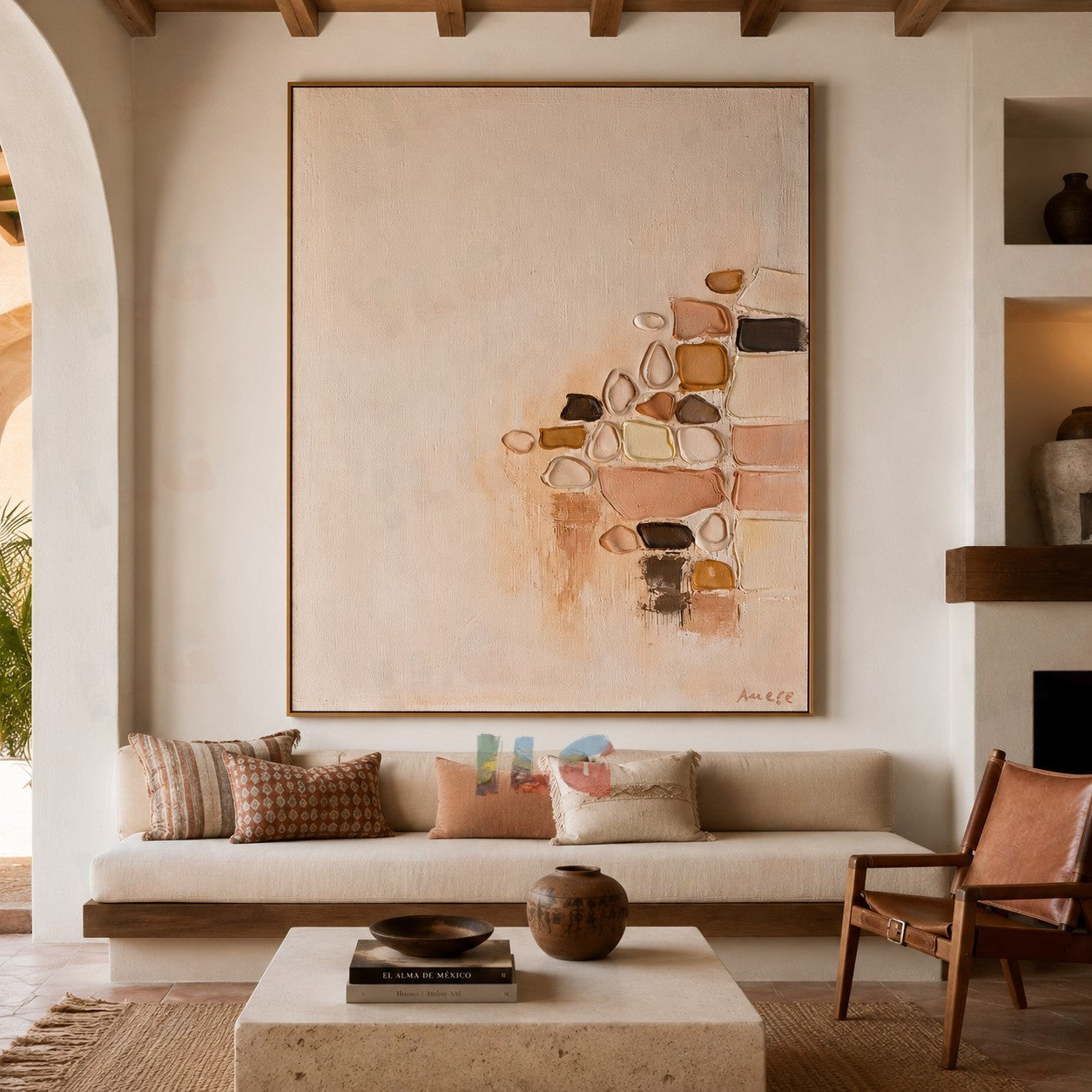Warm Matter Flow – Acoustic Abstract Wall Art