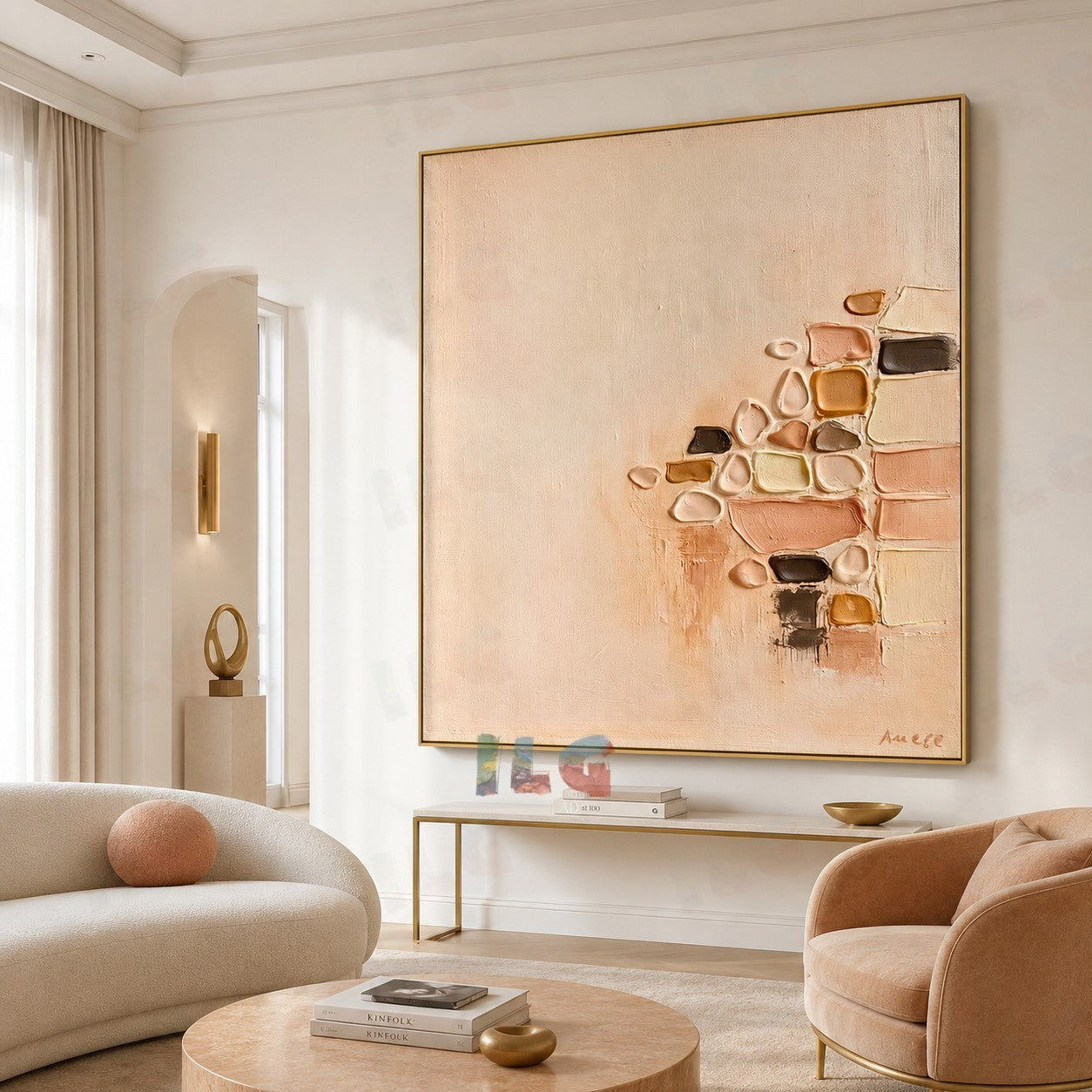 Warm Matter Flow – Acoustic Abstract Wall Art