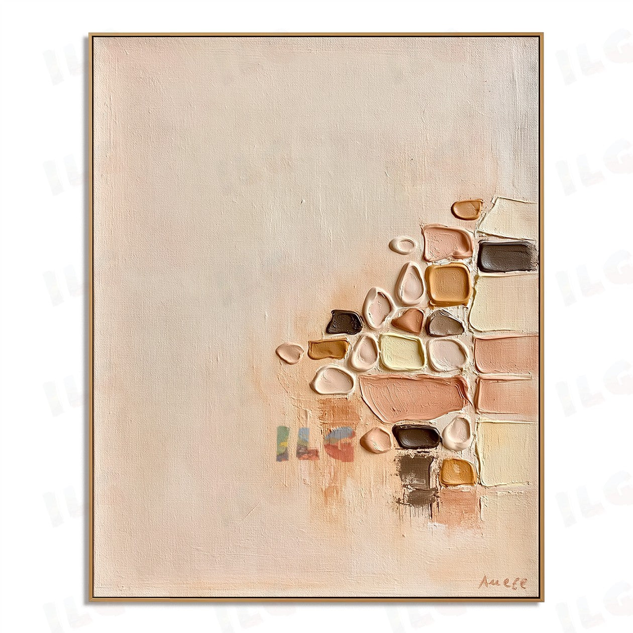 Warm Matter Flow – Acoustic Abstract Wall Art