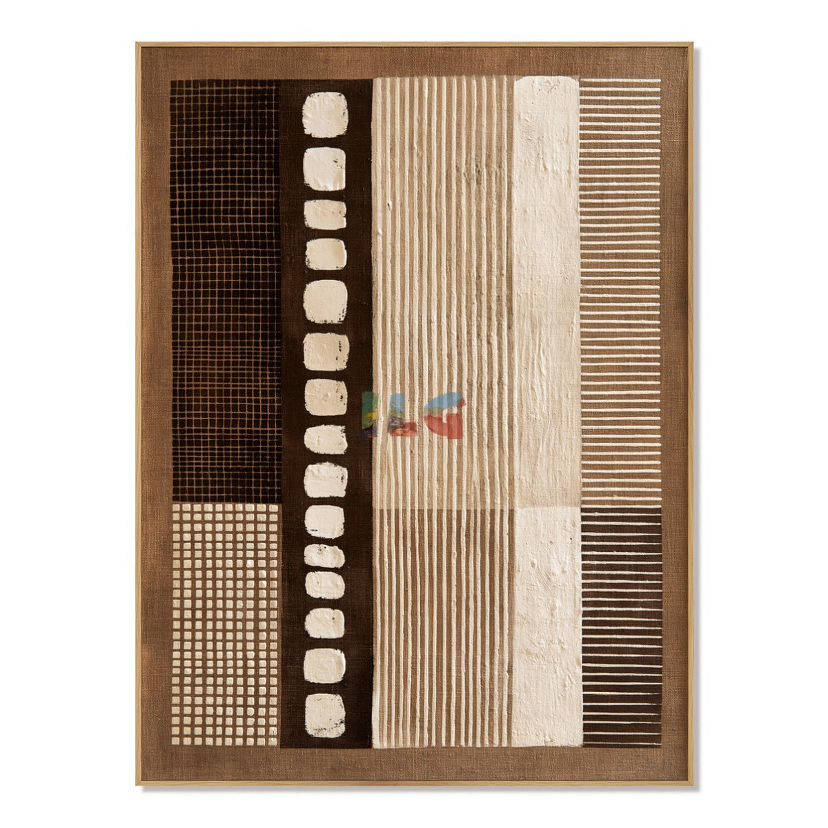 Woven Cadence – Neutral Geometric Textured Wall Art