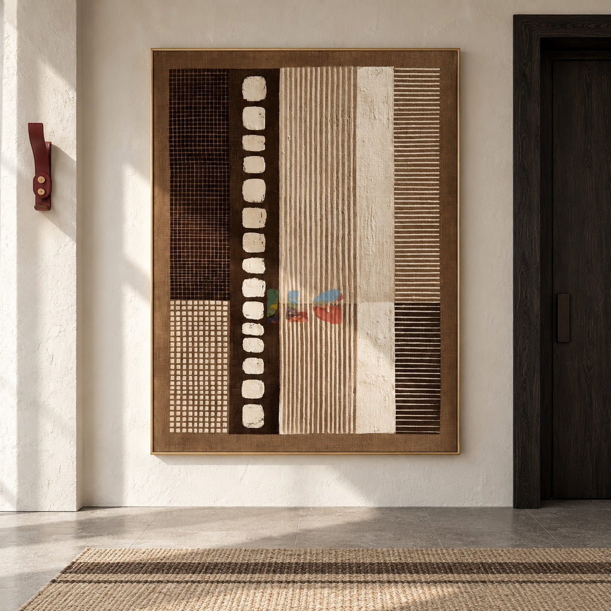 Woven Cadence – Neutral Geometric Textured Wall Art
