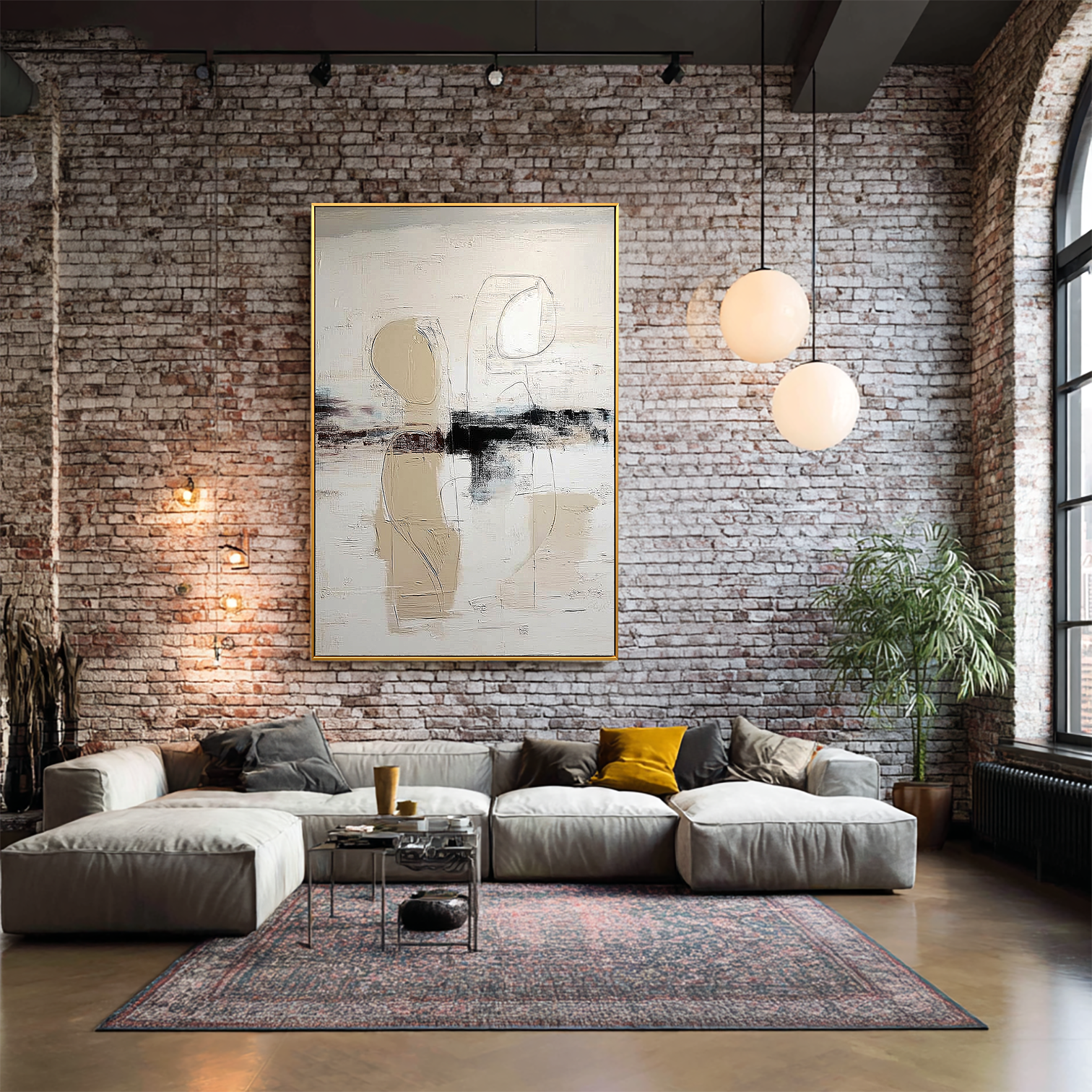 Echoed Forms — Minimalist Textured Abstract Art