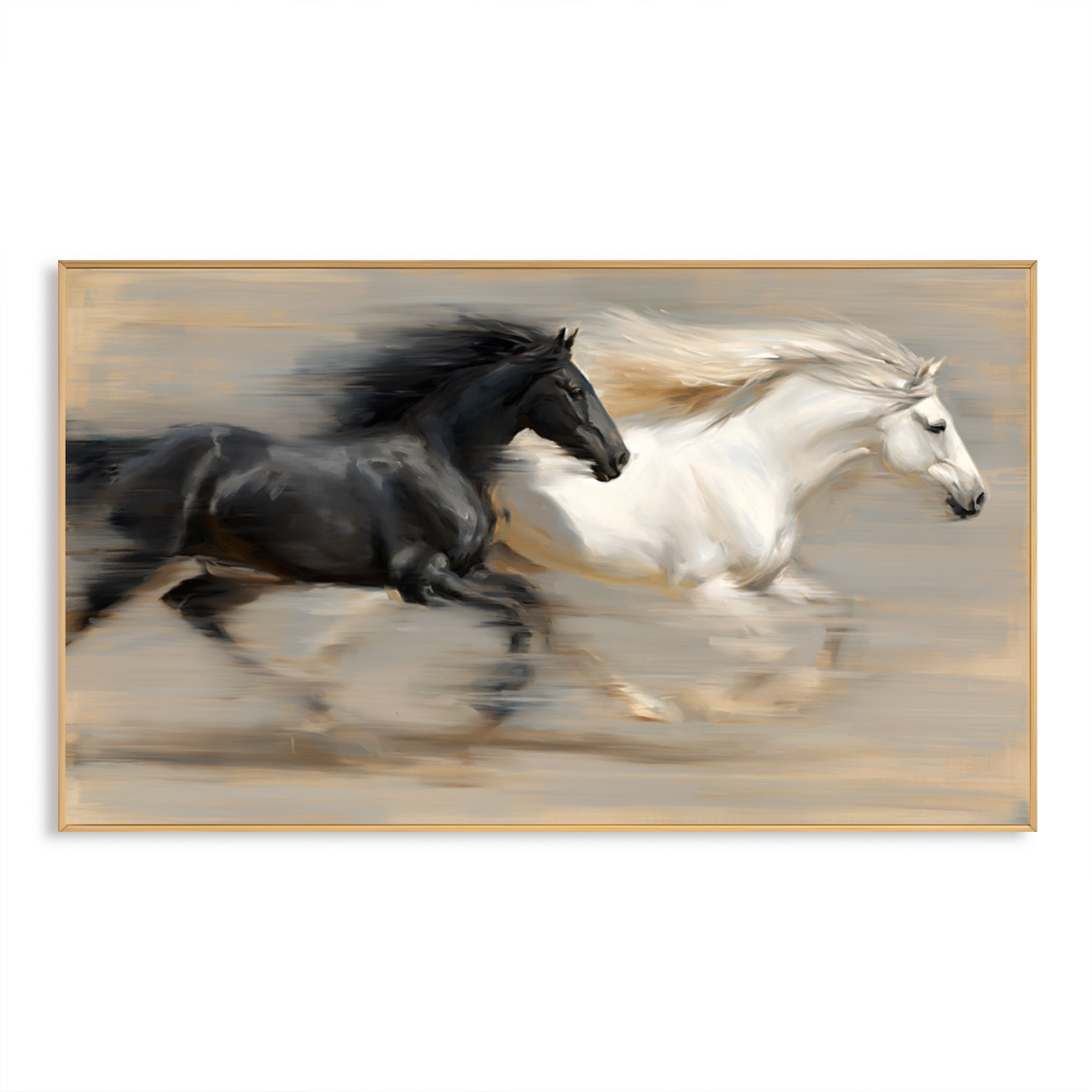 Parallel Grace - Running Horse Canvas Art