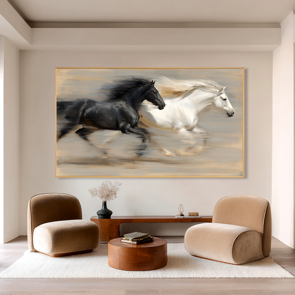 Parallel Grace - Running Horse Canvas Art