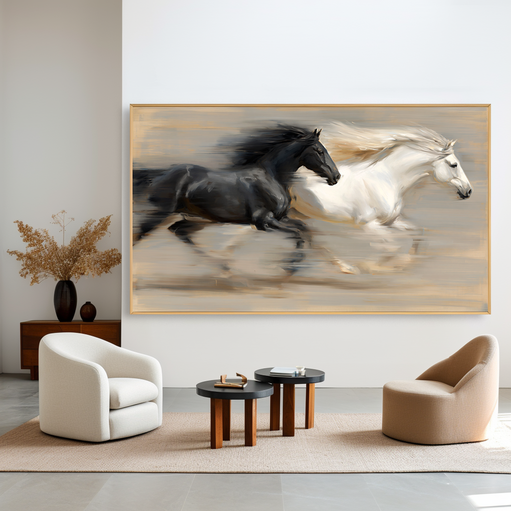 Parallel Grace - Running Horse Canvas Art