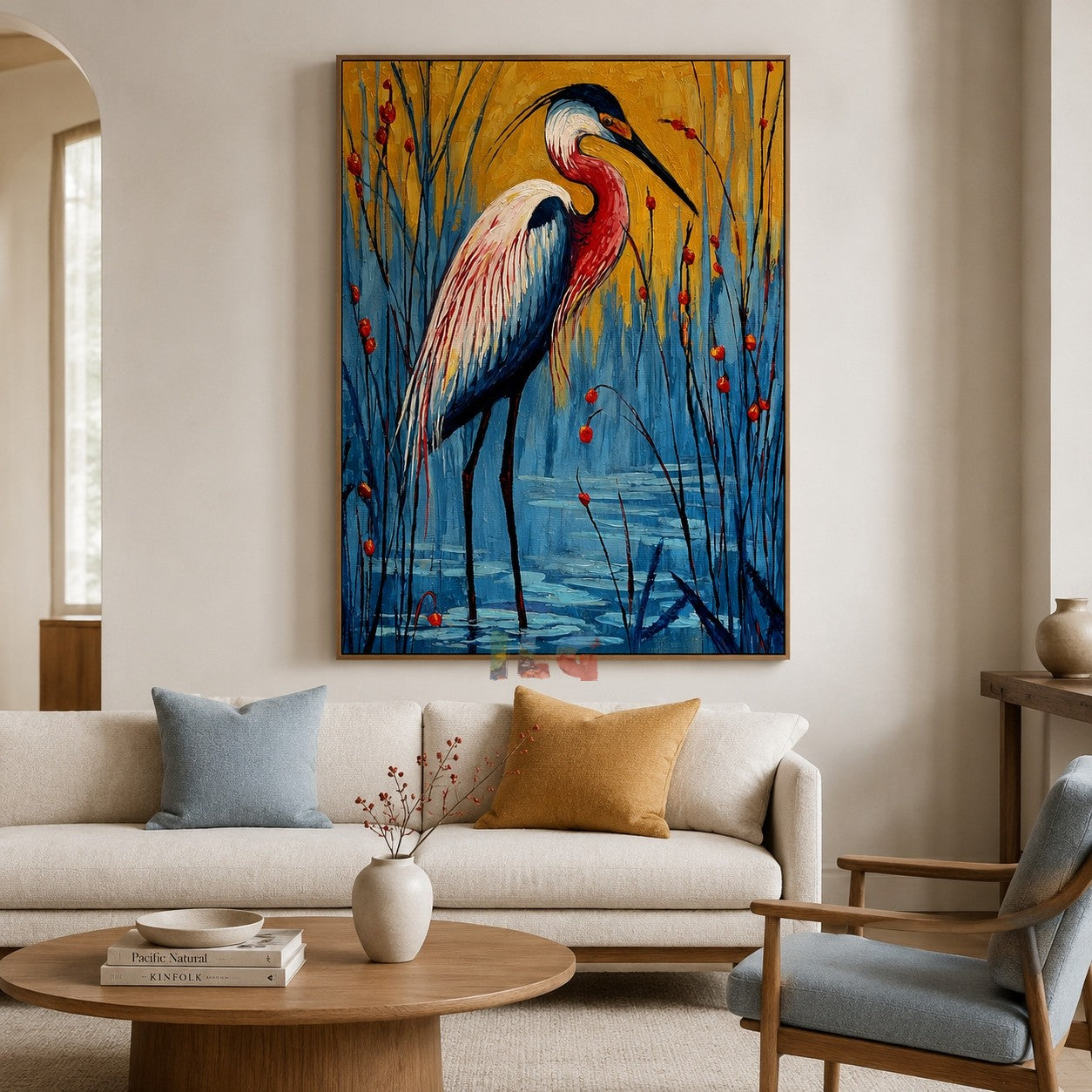 Amber Marsh Heron – Bird Wall Art