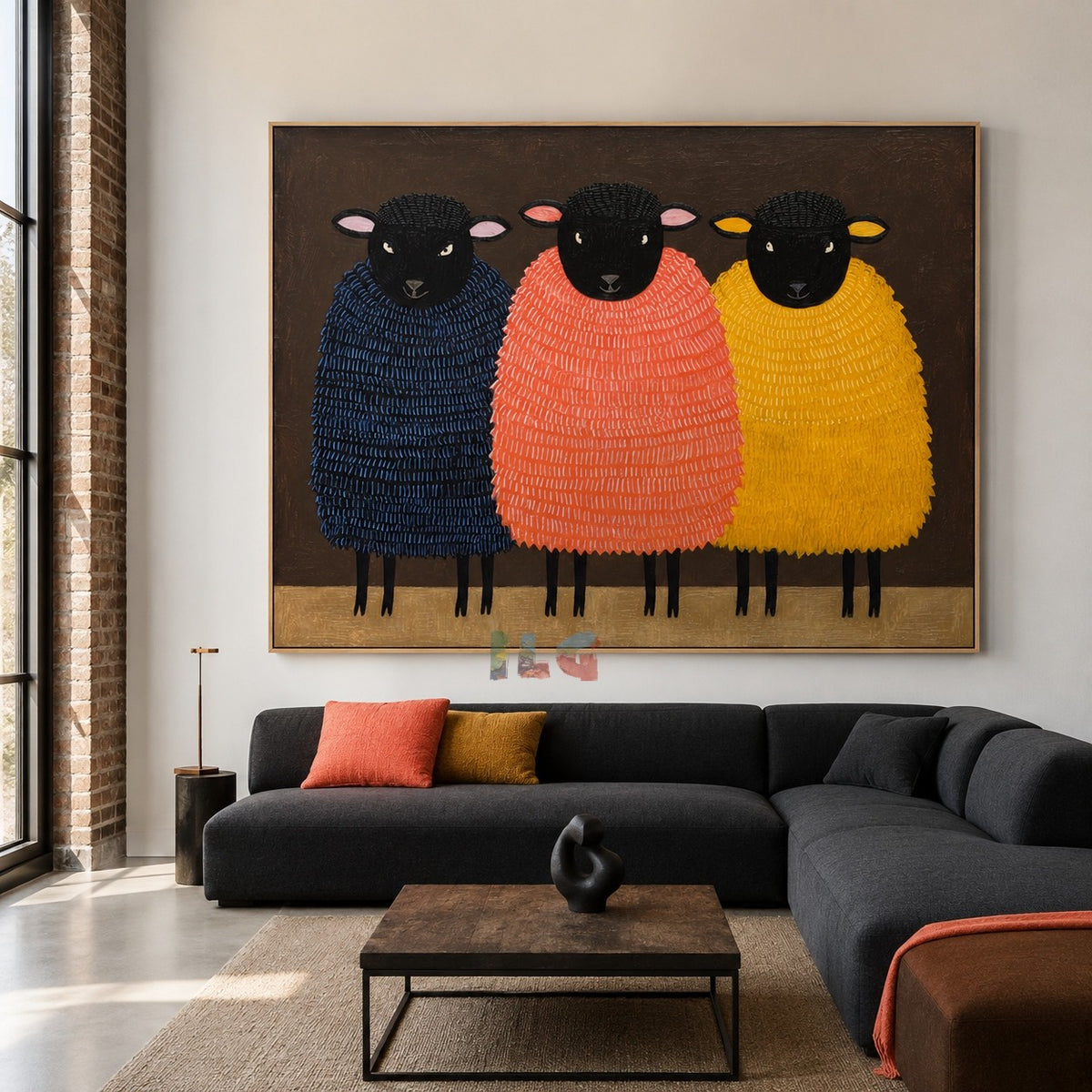 Bright Wool Companions – Sheep Wall Art