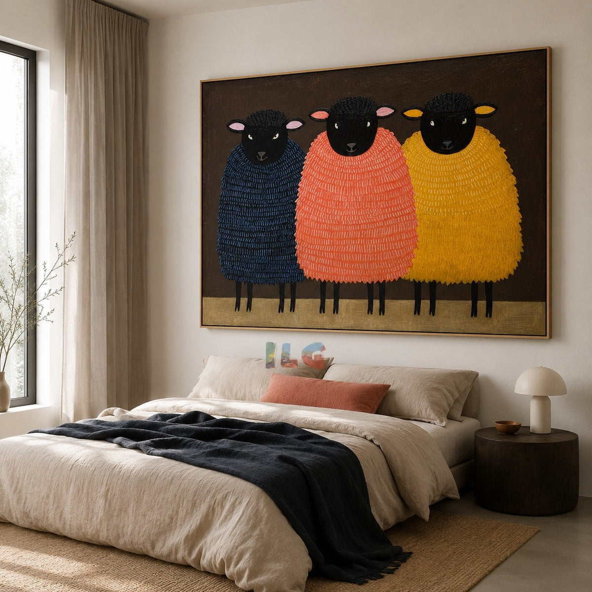 Bright Wool Companions – Sheep Wall Art