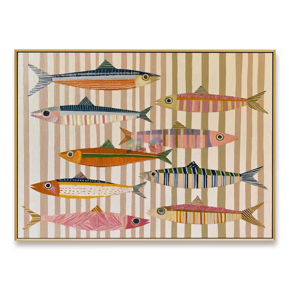 Colorful Fish Harmony – Coastal Abstract Wall Art