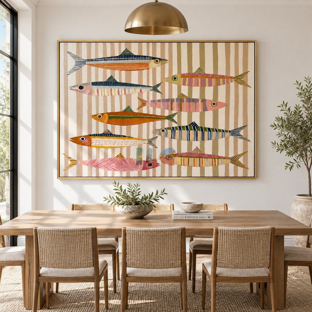 Colorful Fish Harmony – Coastal Abstract Wall Art