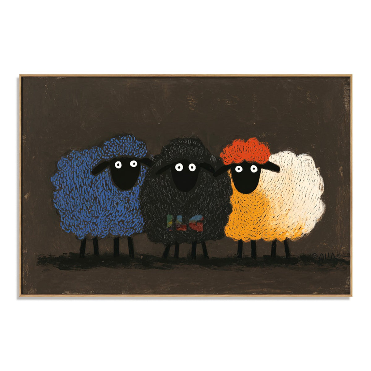 Colorful Flock Friends – Sheep Wall Art