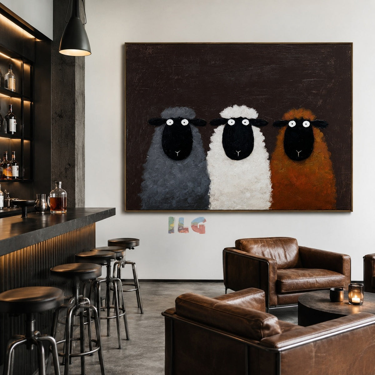 Cozy Barnyard Sheep – Farmhouse Animal Wall Art